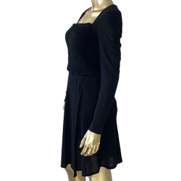 DEADSTOCK VINTAGE RENA LANGE BERGDORF GOODMAN WOOL LONG SLEEVE KNEE LENGTH DRESS - Picture 2 of 15